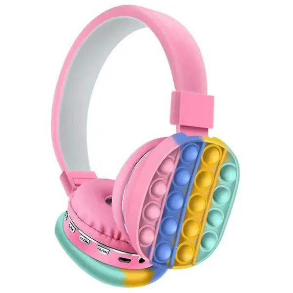 Pop it Fidget Toys Rainbow Bluetooth Headsæt