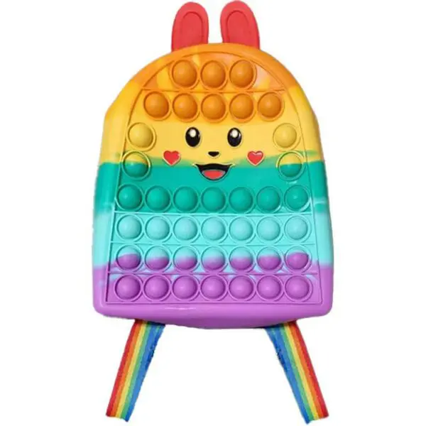 Pop It Fidget Toys Rygsæk Rainbow
