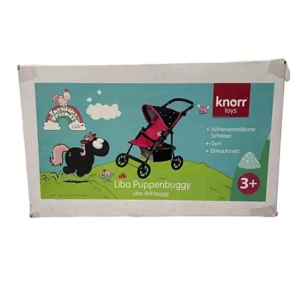 Dukkevogn fra Knorr toys - Pink og sort