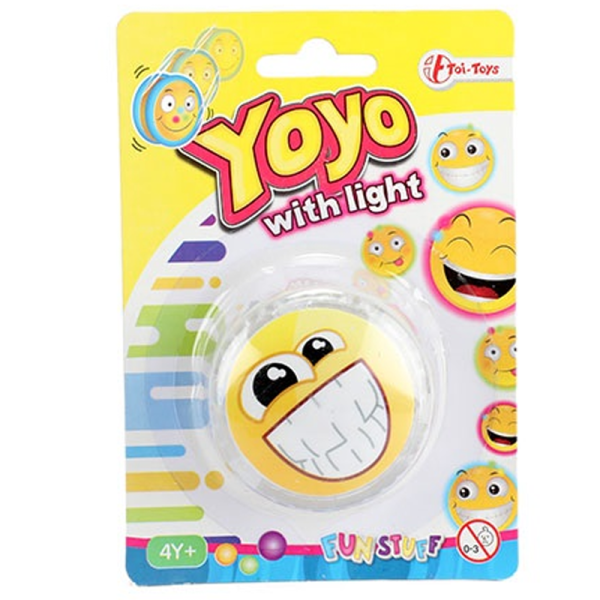 FUN Yo-yo -Emoji og lys Smiley med overskud