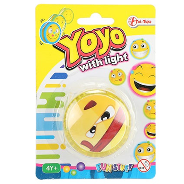 FUN Yo-yo -Emoji og lys Smiley med rødt hår