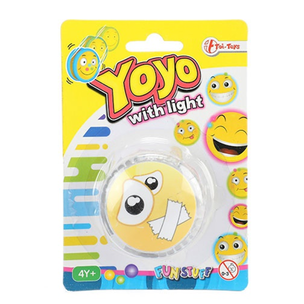 FUN Yo-yo -Emoji og lys Smiley med tape på munden