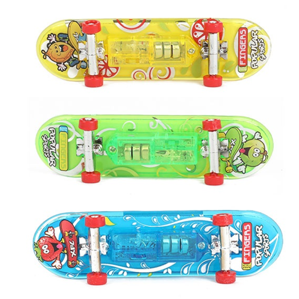XTREME Finger skateboard w light+xtra wheels 9