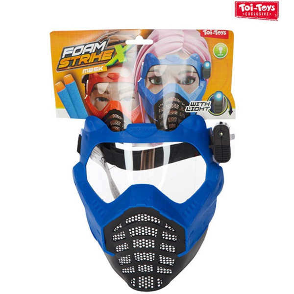 FOAM STRIKEX Maske Med Lys (16x19cm) - Flere Farver! blå