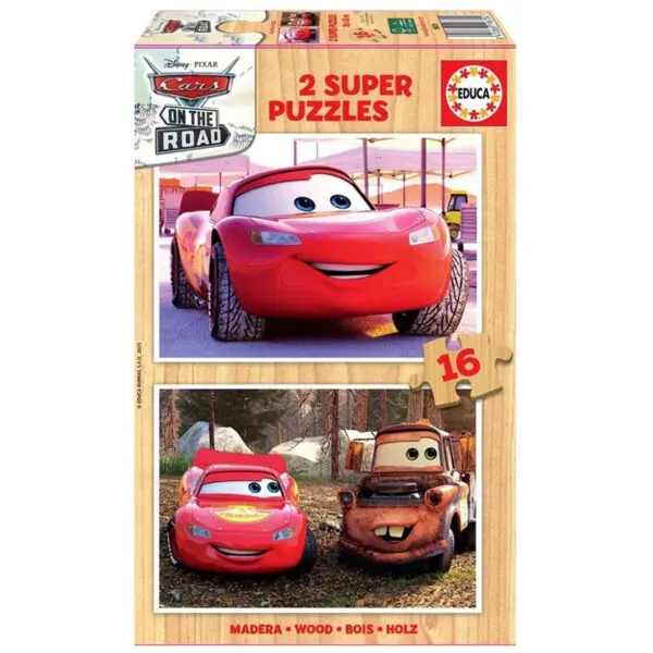 Educa Puslespil Disney Cars – 2x16 Brikker 1