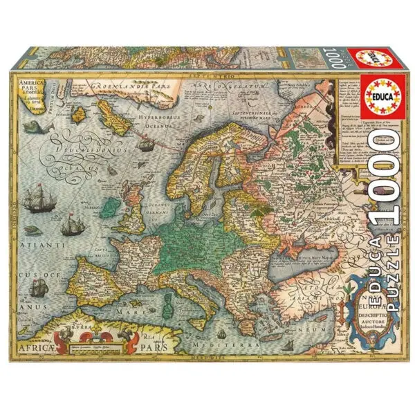 Educa Puslespil Map Of Europe – 1000 Brikker