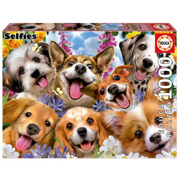 Educa Puslespil Puppies Selfie, Howard Robinson – 1000 Brikker