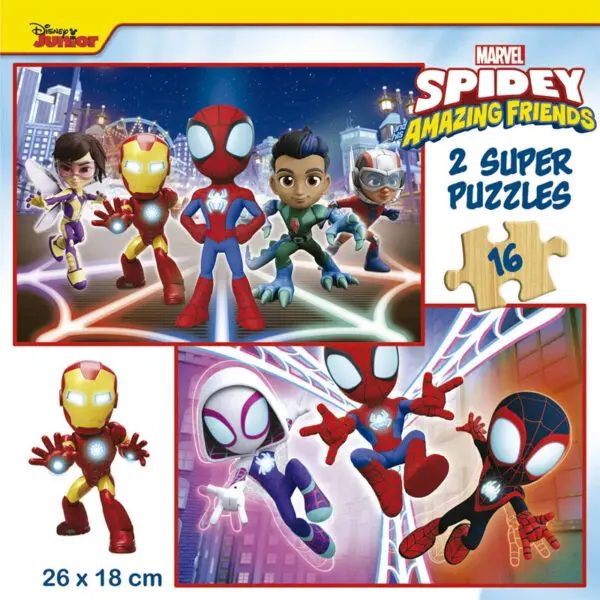 Educa Puslespil Spidey Og Hans Fantastiske Venner – 2X16 Brikker 5