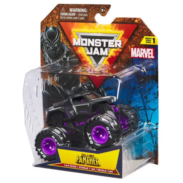 Monster Jam Marvel Single Pack (Skala 1:64) - Black Panther 2