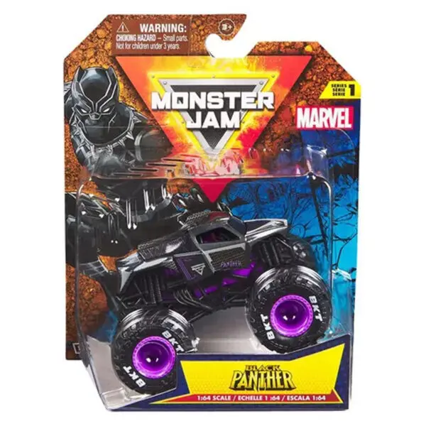 Monster Jam Marvel Single Pack (Skala 1:64) - Black Panther 1