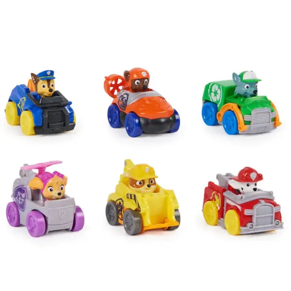 Paw Patrol 6 Stk. Pup Squad Racer Figurpakke 3