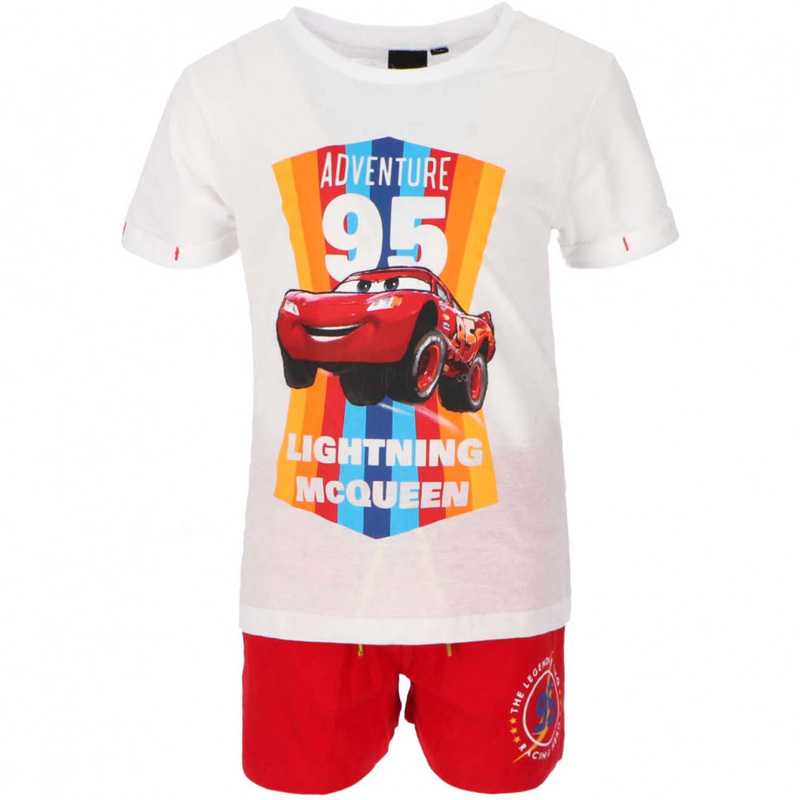 side ros personificering Hvid Cars Adventure T-Shirt og Shorts Lightning McQueen