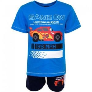 Blå Cars T-Shirt og Shorts Lightning McQueen