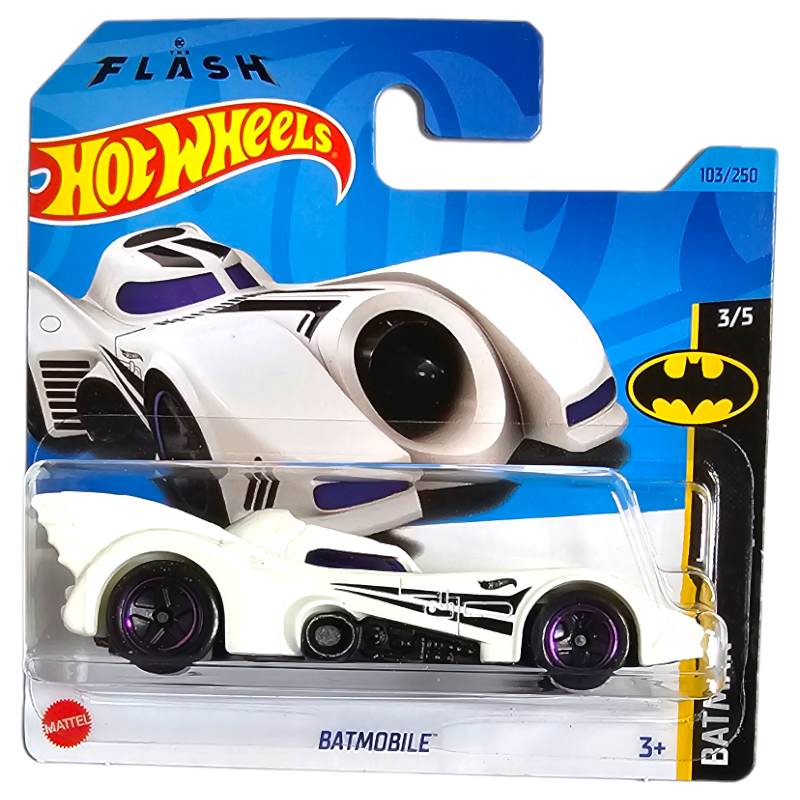 Hot Wheels Basic Bil Batmobile Hvid (NR 3/5)