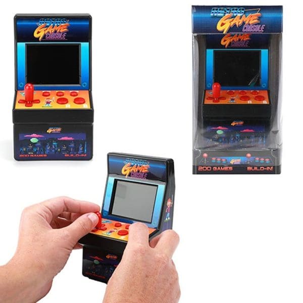 Klassisk Mini Arcade Med 200 Retro Spil (14cm)