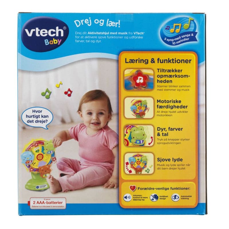 Vtech Baby Aktivitetshjul med musik DK hovedbilledet 4