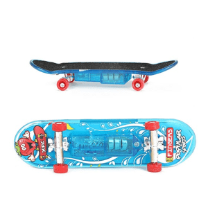 XTREME Finger skateboard w light+xtra wheels blå