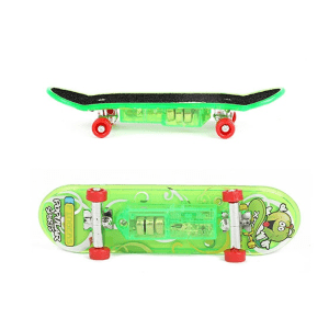 XTREME Finger skateboard w light+xtra wheels grøn