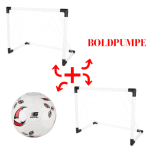 FODBOLDPAKKE Med 2 Stk. ADRENIX Fodboldmål (64x49cm), Bold Og Pumpe