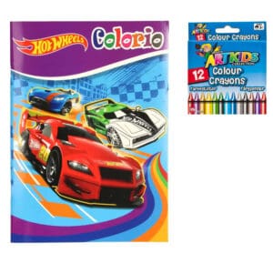 Colorio Hot Wheels Race Malebog Lilla og malekridt